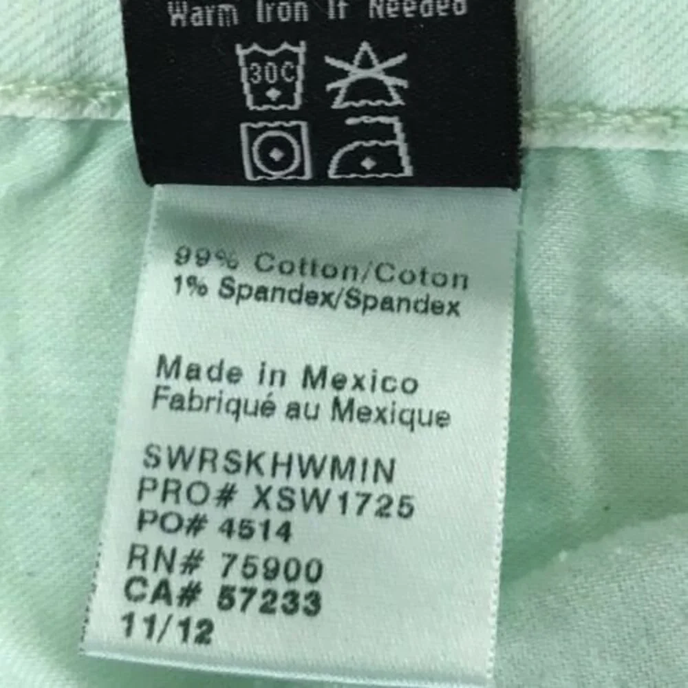 BIG STAR Remy Ankle‎ Skinny Jeans Sz 28 Stretch Mint Green MSRP $95